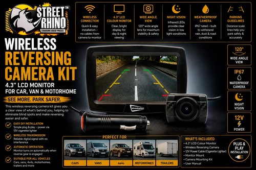 Wireless reversing camera - camera, 4.3"