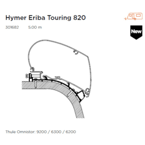 Thule eriba touring 820 roof - thule,