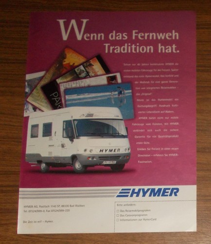 Rare advertising hymer - rare,